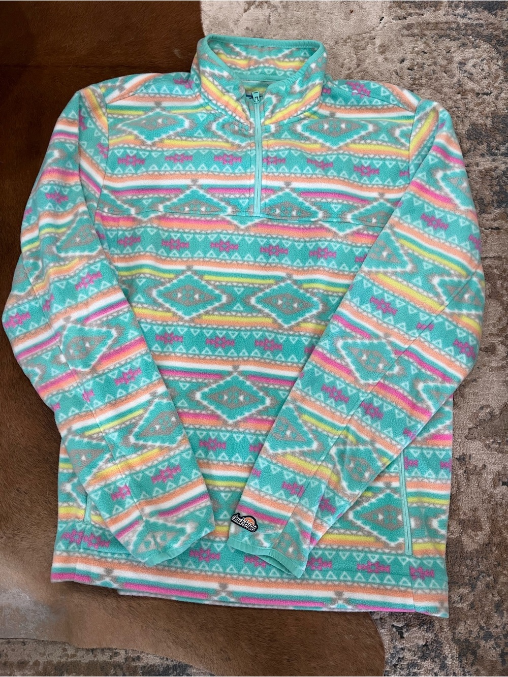 Chubbies The Flame Commander Mens XXL ¼ Zip Fleece Pullover Aztec